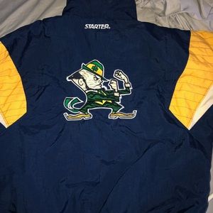 Vintage Notre Dame Starter Jacket size